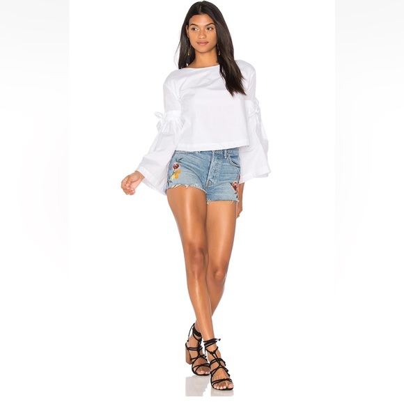Free People Tops - Free People‎ So Obviously Yours White Bell Sleeve Cotton Top